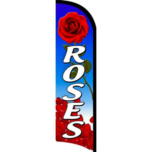 Roses Semi-Custom Feather Swooper Flag