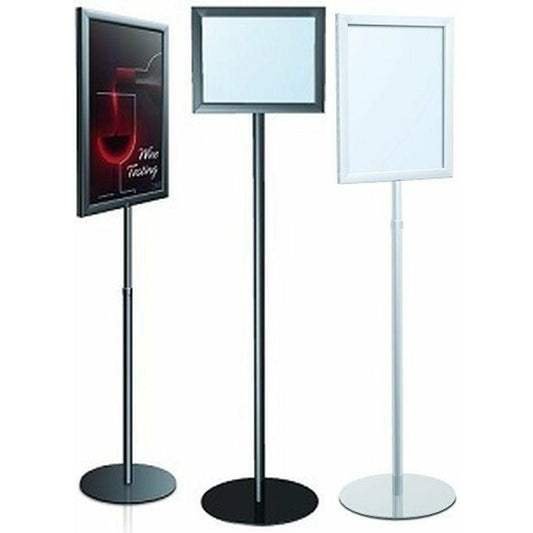 Classic Fixed Height  Pedestal Sign Stands: Round Base