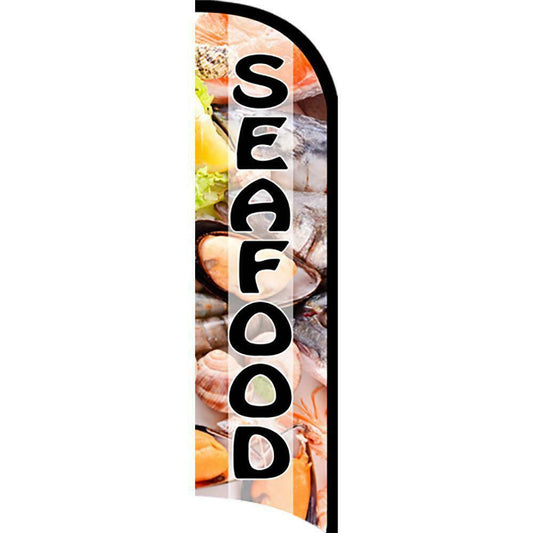 Seafood Semi-Custom Feather Swooper Flag