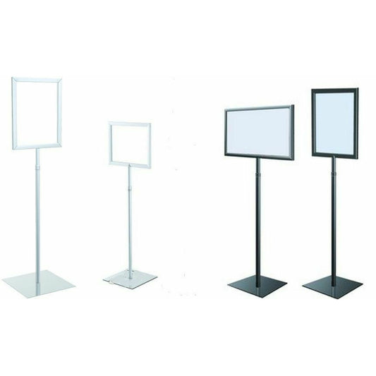Classic Fixed Height  Pedestal Sign Stands: Square Base