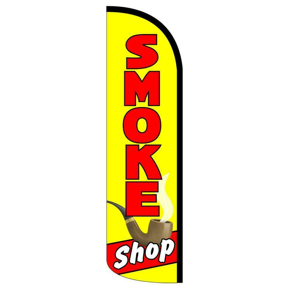 Smoke Shop Semi-Custom Feather Swooper Flag