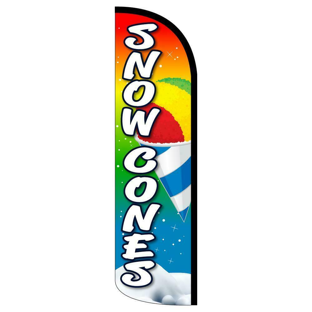 Snow Cones Semi-Custom Feather Swooper Flag