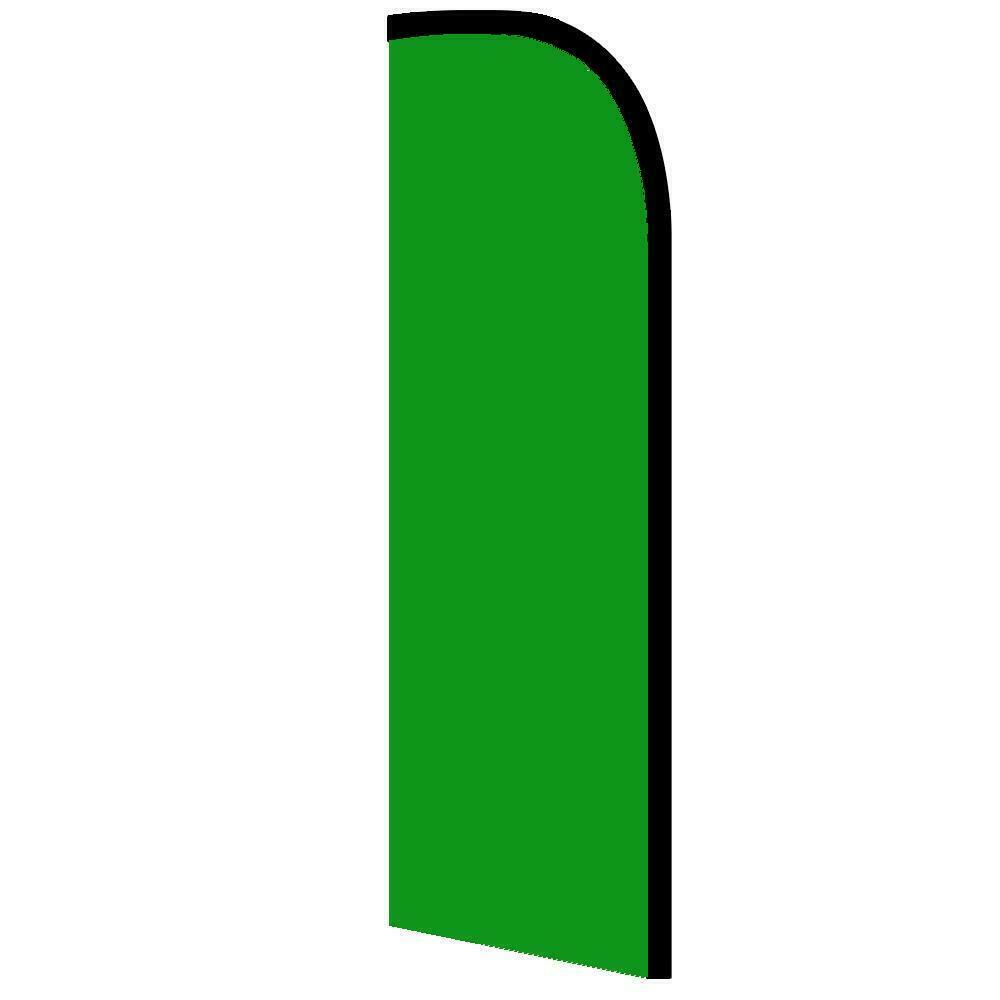 Solid Green Semi-Custom Feather Swooper Flag