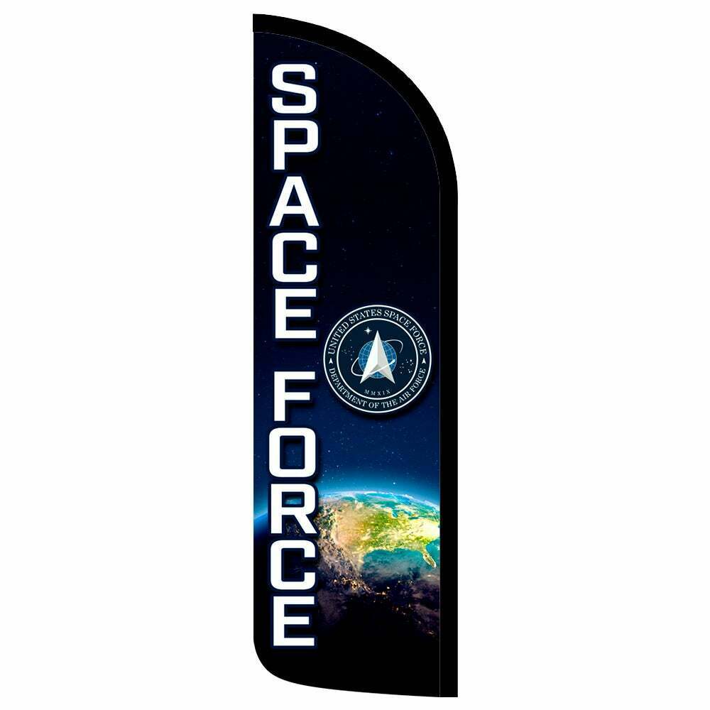 Space Force Semi-Custom Feather Swooper Flag