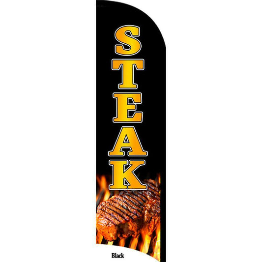 Steak Semi-Custom Feather Swooper Flag