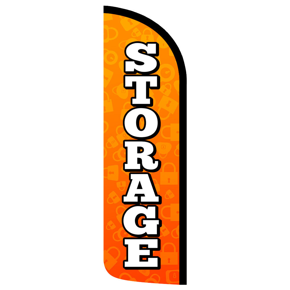 Storage (Orange) Semi-Custom Feather Swooper Flag