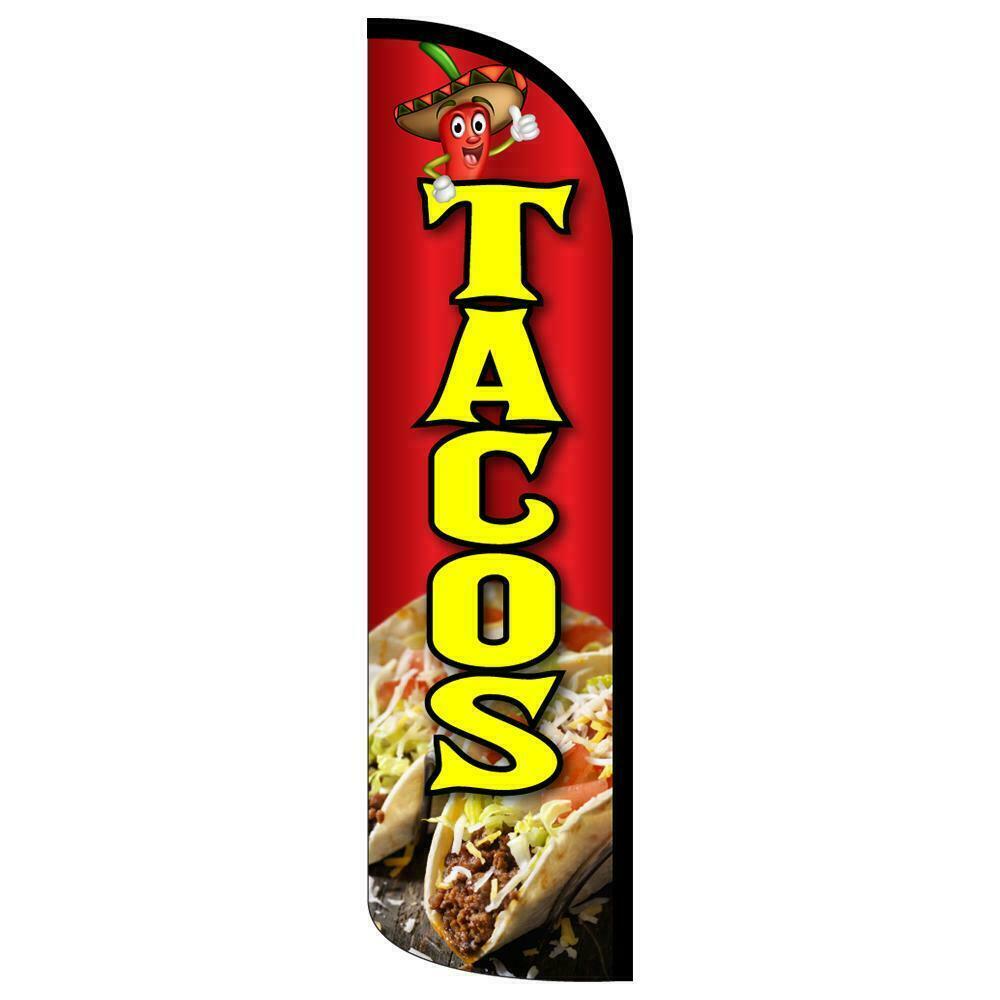 Tacos Semi-Custom Feather Swooper Flag