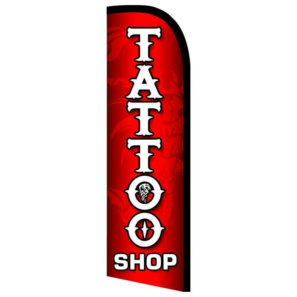 Tattoo Shop Semi-Custom Feather Swooper Flag