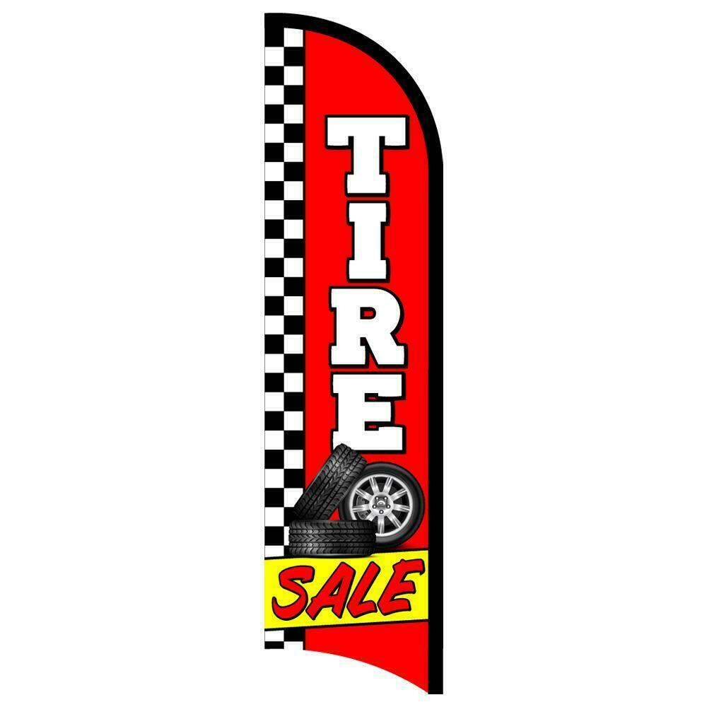 Tire Sale Semi-Custom Feather Swooper Flag