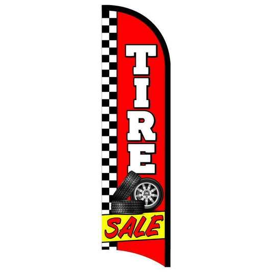 Tire Sale Semi-Custom Feather Swooper Flag