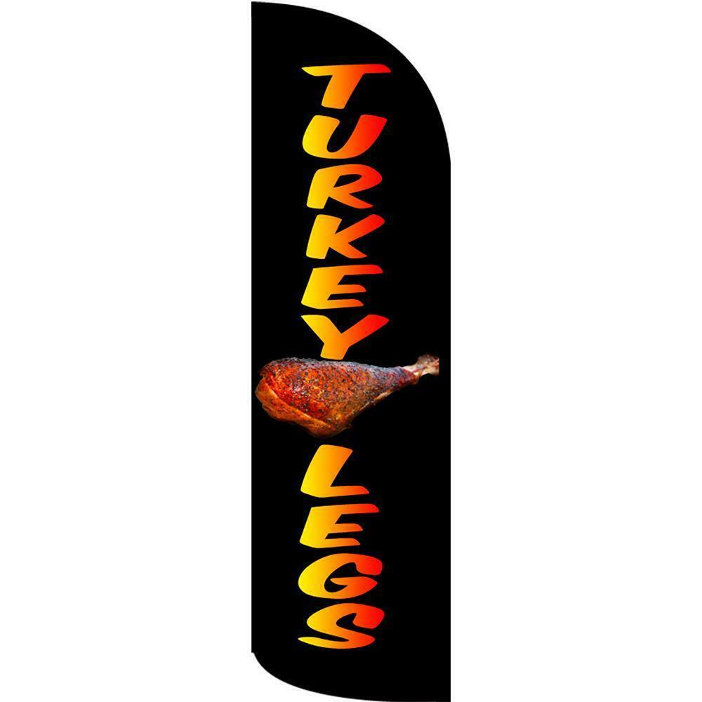 Turkey Legs (Black) Semi-Custom Feather Swooper Flag