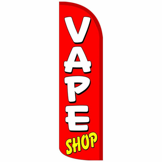 Vape Shop Windless Stay-Open Swooper Flag