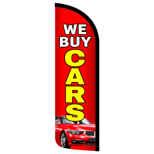 We Buy Cars Semi-Custom Feather Swooper Flag