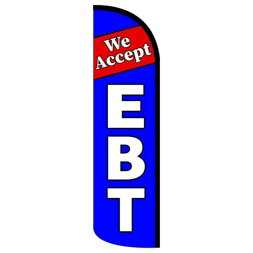 We Accept EBT Semi-Custom Feather Swooper Flag