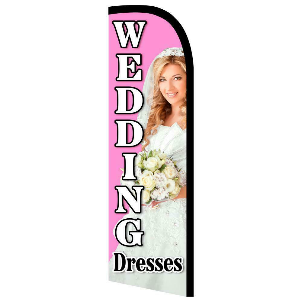 Wedding Dresses Semi-Custom Feather Swooper Flag