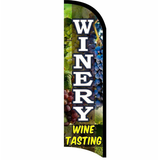 Winery Wine Tasting Semi-Custom Feather Swooper Flag