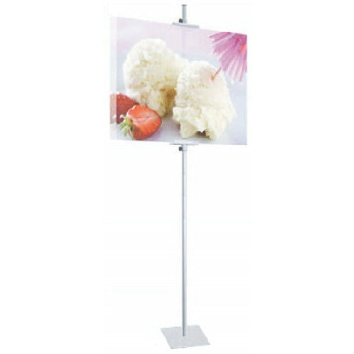 Frameless Poster Sign Stand: 72" H, Square Base