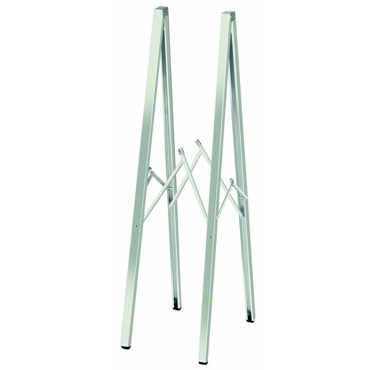 Collapsible Aluminum A-Frame Sign Stand, Satin Silver