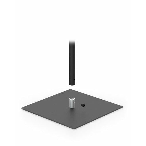 Adjustable Pedestal Sign Stands: Square Base, Black