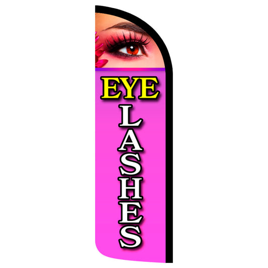 Eye Lashes Semi-Custom Feather Swooper Flag