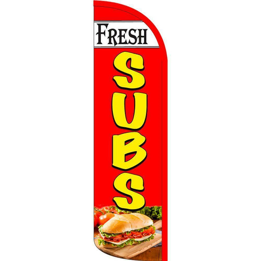 Fresh Subs Windless Stay-Open Swooper Flag