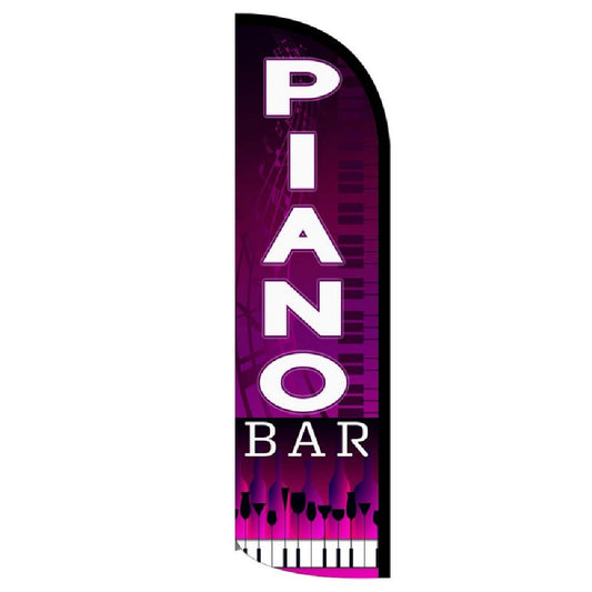 Piano Bar Semi-Custom Feather Swooper Flag