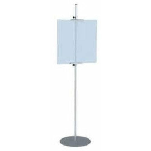 Frameless Poster Sign Stand: 72" H, Round Base