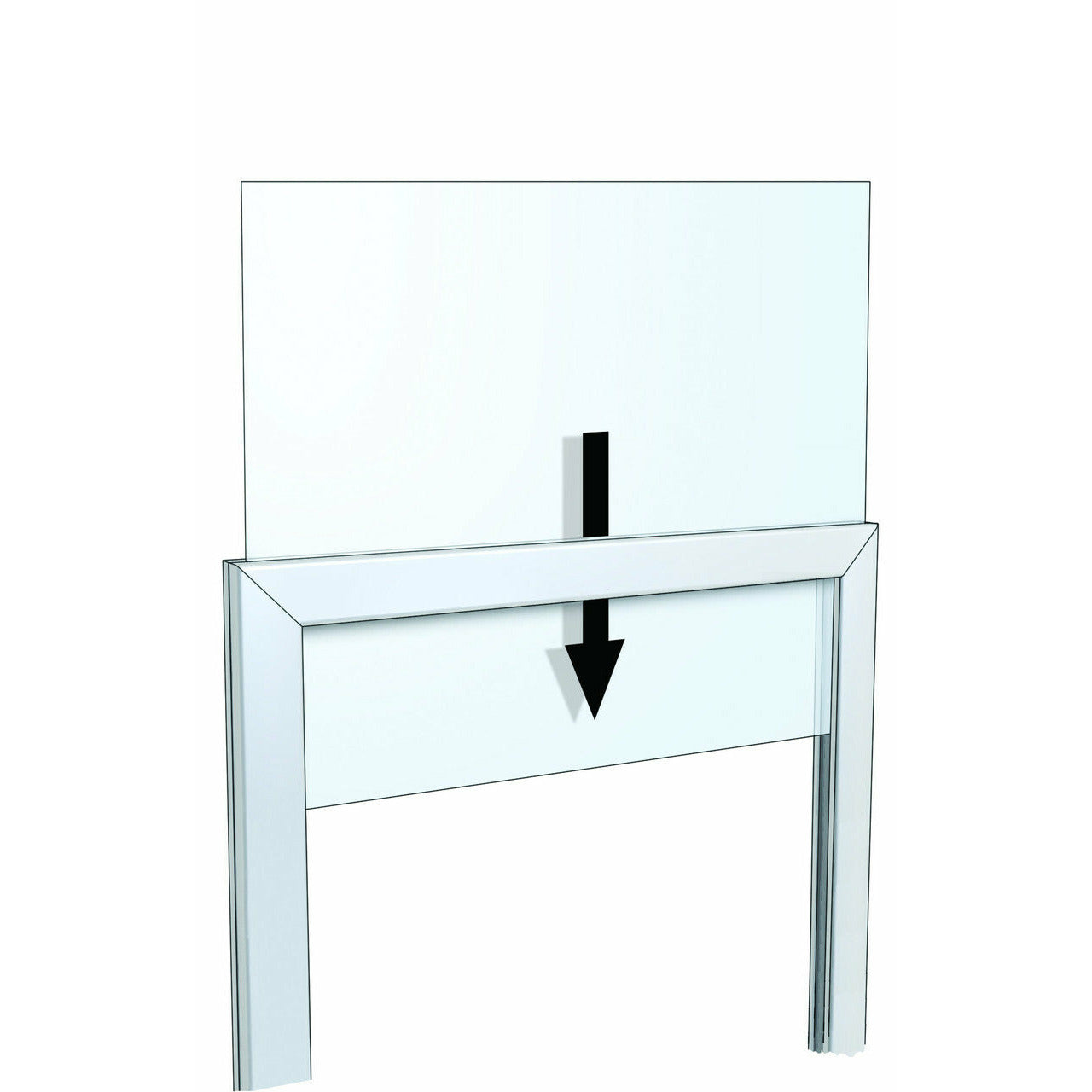 Premium Bulletin Sign Stand Open Base Double Tier: 22" x 28", Satin Silver