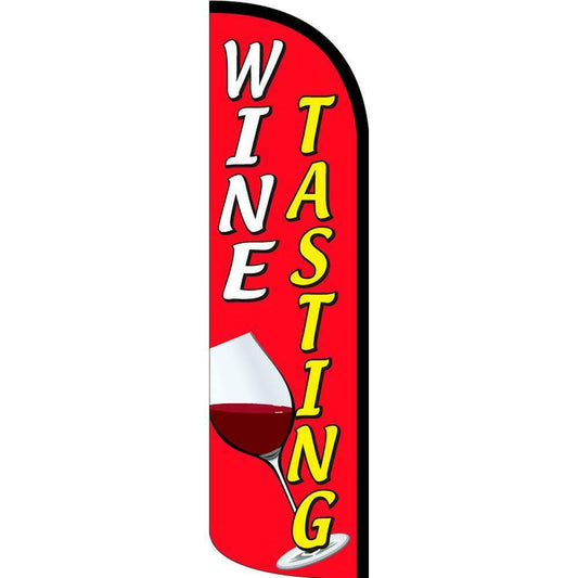 Wine Tasting Feather Swooper Flag