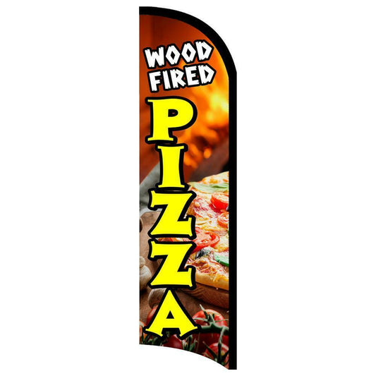 Wood Fired Pizza Semi-Custom Feather Swooper Flag